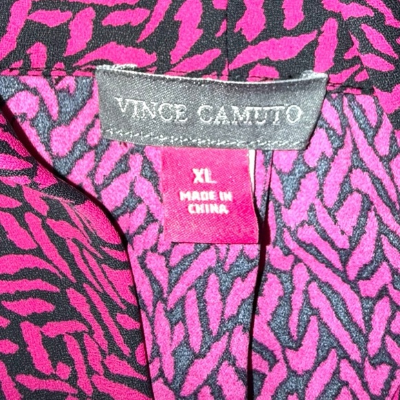 VINCE CAMUTO Ikat Print Cowl Neck Sleeveless Top - XL Wild Petunia - Picture 7 of 12